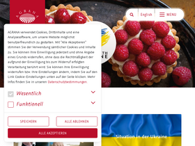 'agrana.com' screenshot