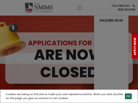 'nmimsnpat.in' screenshot