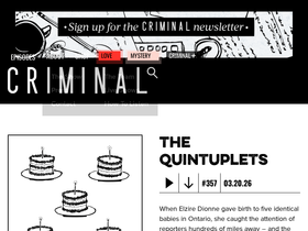 'thisiscriminal.com' screenshot
