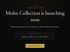 mishiscollection.com homepage screenshot