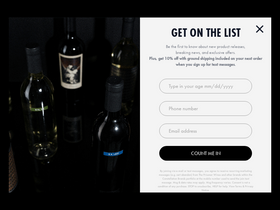 'theprisonerwinecompany.com' screenshot