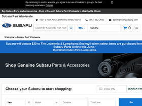 'subarupartwholesale.com' screenshot
