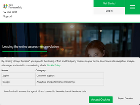 'testpartnership.com' screenshot