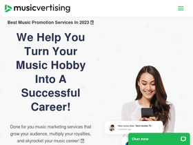 'musicvertising.com' screenshot