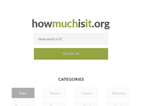 'howmuchisit.org' screenshot