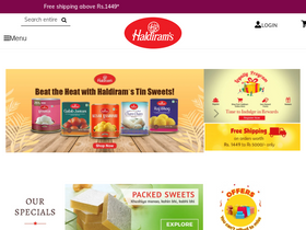 'haldiramsonline.com' screenshot