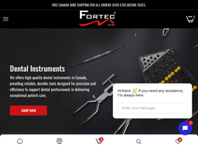 fortec.ca homepage screenshot
