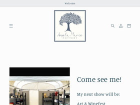 angelamariepottery.com homepage screenshot