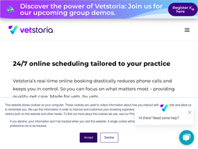 'vetstoria.com' screenshot