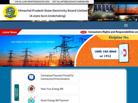 'hpseb.in' screenshot