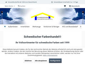 'schwedischer-farbenhandel.de' screenshot