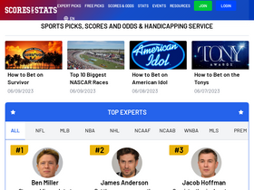 'scoresandstats.com' screenshot