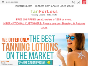 'tanforless.com' screenshot