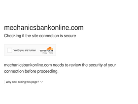 'mechanicsbankonline.com' screenshot