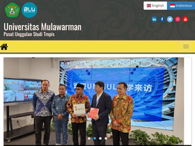 'unmul.ac.id' screenshot