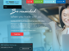 'rhbtradesmart.com' screenshot