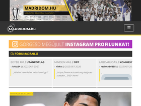 'madridom.hu' screenshot