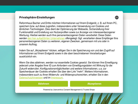 'reformhaus-bacher.de' screenshot