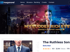 'meganovel.com' screenshot