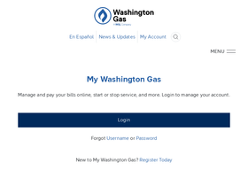 'washgas.com' screenshot