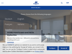 'maritim.com' screenshot