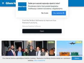 'glasistre.hr' screenshot