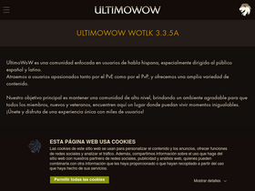 'wotlk.ultimowow.com' screenshot