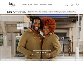 KINApparel website screenshot