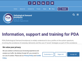 'pdasociety.org.uk' screenshot