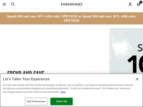 'mankind.co.uk' screenshot
