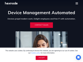 'hexnode.com' screenshot
