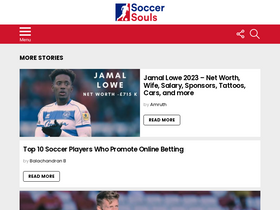 'soccersouls.com' screenshot