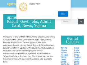 upmspresult.org