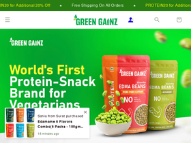 greengainz.in homepage screenshot