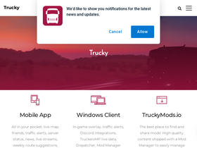 'truckyapp.com' screenshot