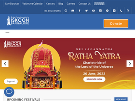 'iskconbangalore.org' screenshot
