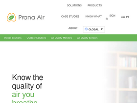 'pranaair.com' screenshot