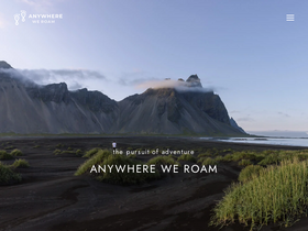 'anywhereweroam.com' screenshot