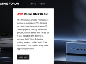 Minisforum website screenshot