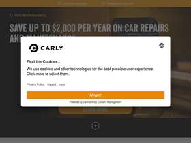 'mycarly.com' screenshot