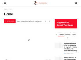 'voiceformenindia.com' screenshot