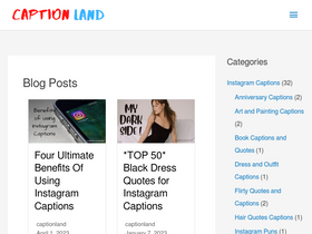 'captionland.com' screenshot