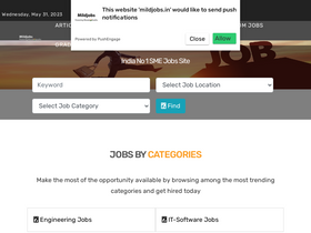 'mildjobs.in' screenshot