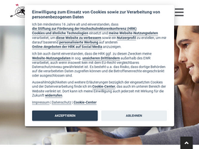 'hochschulkompass.de' screenshot