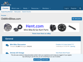 'oldminibikes.com' screenshot