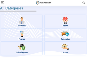 'ask-albert.com' screenshot