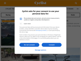 'cyclist.co.uk' screenshot