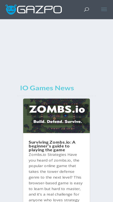 ZOMBS.io, Build. Defend. Survive.