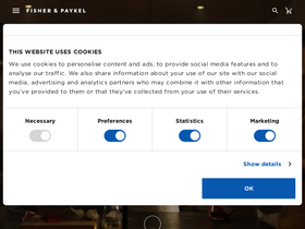 'fisherpaykel.com' screenshot