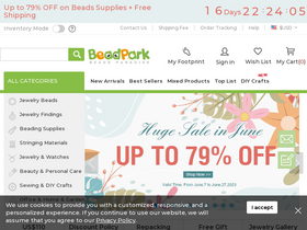 'beadpark.com' screenshot